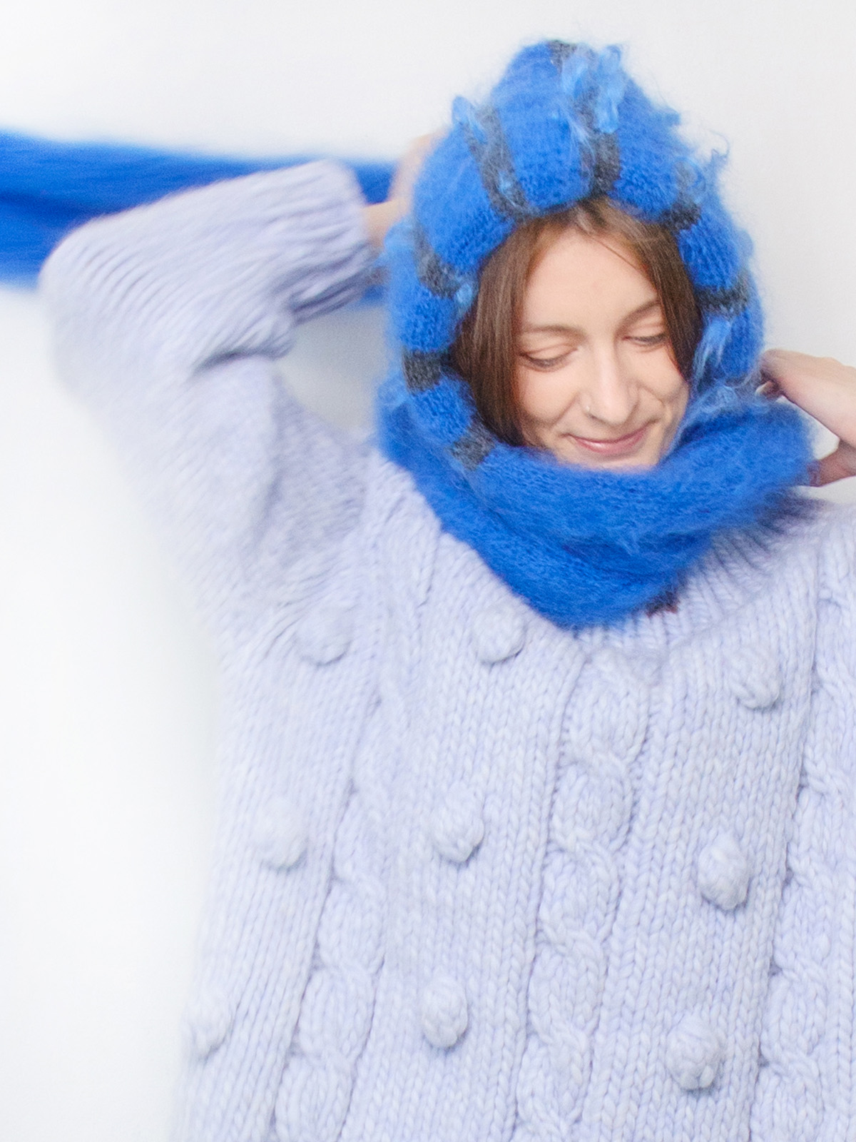 Hooded Scarf Cobalt - Image 4