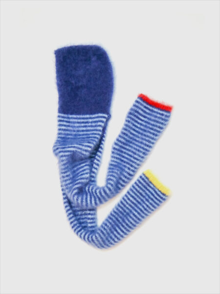 Hooded Scarf Indigo Static