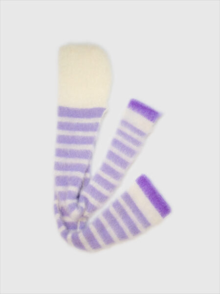 Hooded Scarf Ivory Violet