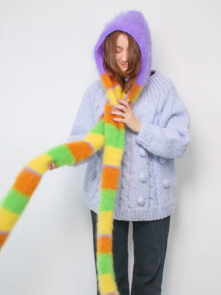 Hooded Scarf Violet Prism